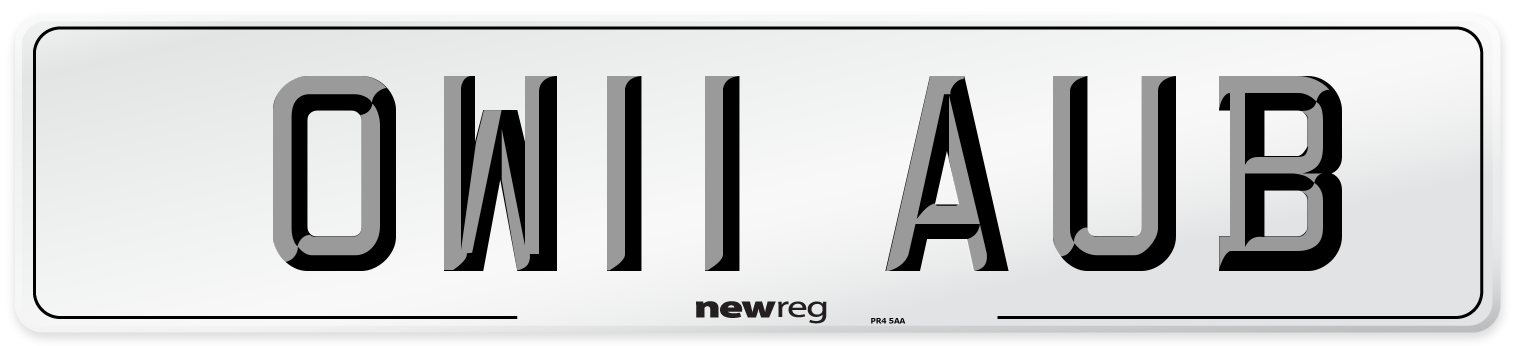 OW11 AUB Number Plate from New Reg